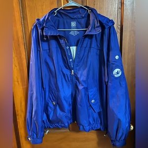 Aerie F.I.T Blue Packable Windbreaker Jacket